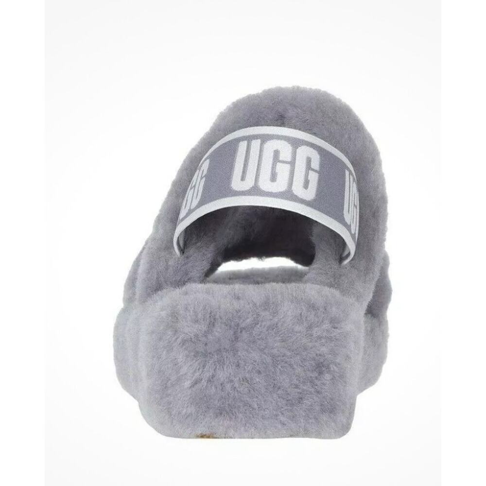 NEW UGG Oh Yeah Slide - Gray with Slingback Logo Women's Size 9 - Picture 5 of 9